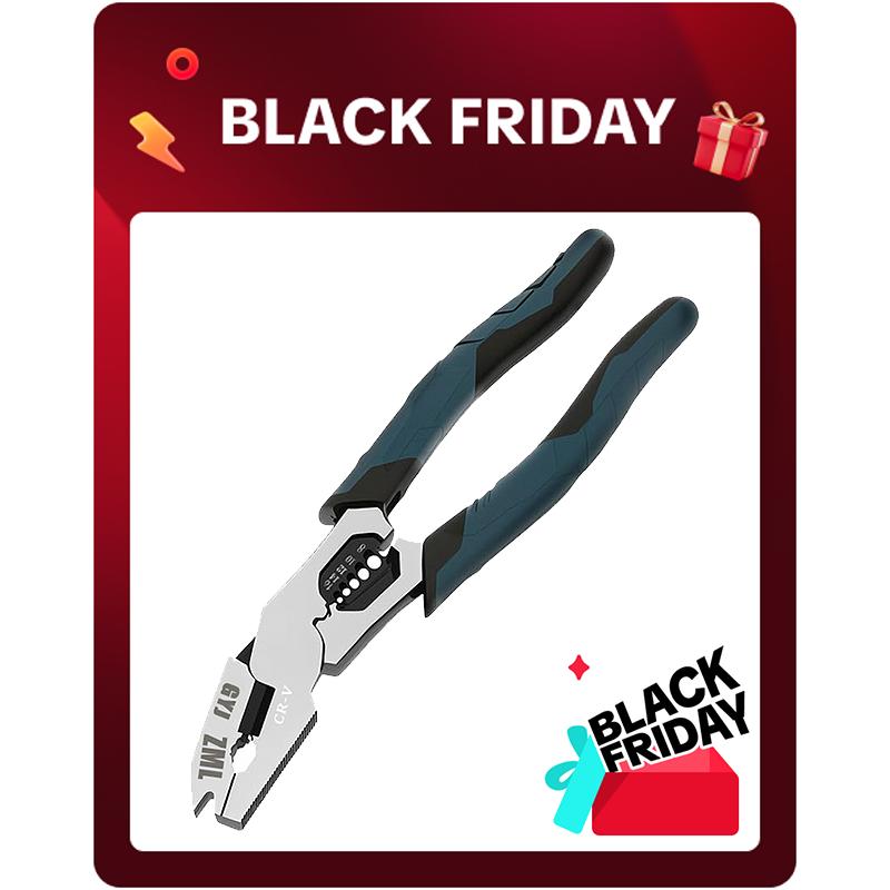 ZML 6-in-1 Multi-Function Wire Stripper Pliers CR-V Steel Diagonal ...