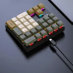 APAYADO 33-key Mechanical Numeric Keyboard, Ergonomic Design Keyboard, USB Wired Numeric Keypad, Left-handed Single-handed Finance and Accounting Special External Keypad, Computer Office Peripherals