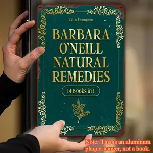 Barbara O'Neill Natural Remedies Theme Vintage Aluminum Sign, Vintage Plaque Decor, Natural Remedies Lovers & Home Decor Lovers, Wall Art for Home Living Room Bedroom Decor, Decoration