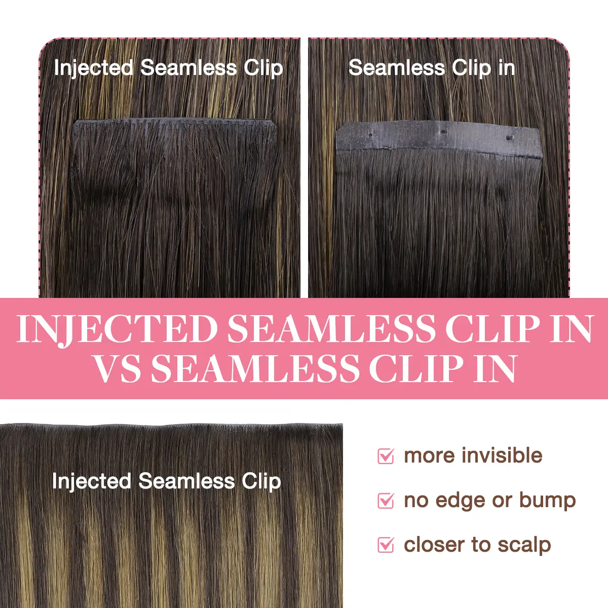 GOOGOO Invisi Edge Injected Seamless Clip in Human Hair Extensions Invisible Natural Straight#Greenish#TikTokShopSpringGlowUp GOOGOO Invisi Edge Injected Seamless Clip in Human Hair Extensions Invisible Natural Straight#Greenish#TikTokShopSpringGlowUp