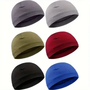 6-Pack Breathable Skull Caps for Men & Women - Ultra Lightweight Helmet Liner, Perfect for Cycling, Running, Hiking, 20.5-23.5 Inch Head Size