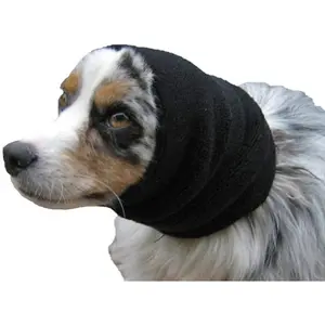 Happy Hoodie The Original Calming Band for Dogs & Cats - for Anxiety Relief – Noise Canceling for Fireworks, Thunderstorms, Pet Grooming & Force Drying - Dog Calming Aid Since 2008 (Large, Black)