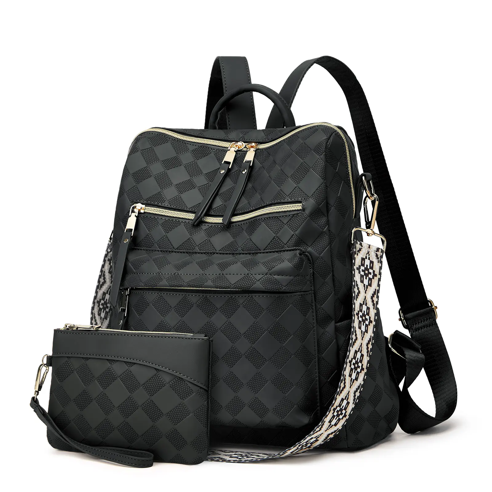 Backpack Purse for Women, Stylish Leather Shoulder Daypack, Multifunctional Casual & Lightweight for Daily Use and On The Road, Zipper, Everyday Carry, Shoulder Strap, Adults