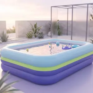 ZhuLang Purple Inflatable Swimming Pool Multi-spec Size Family Adult Inflatable Swimming Pool