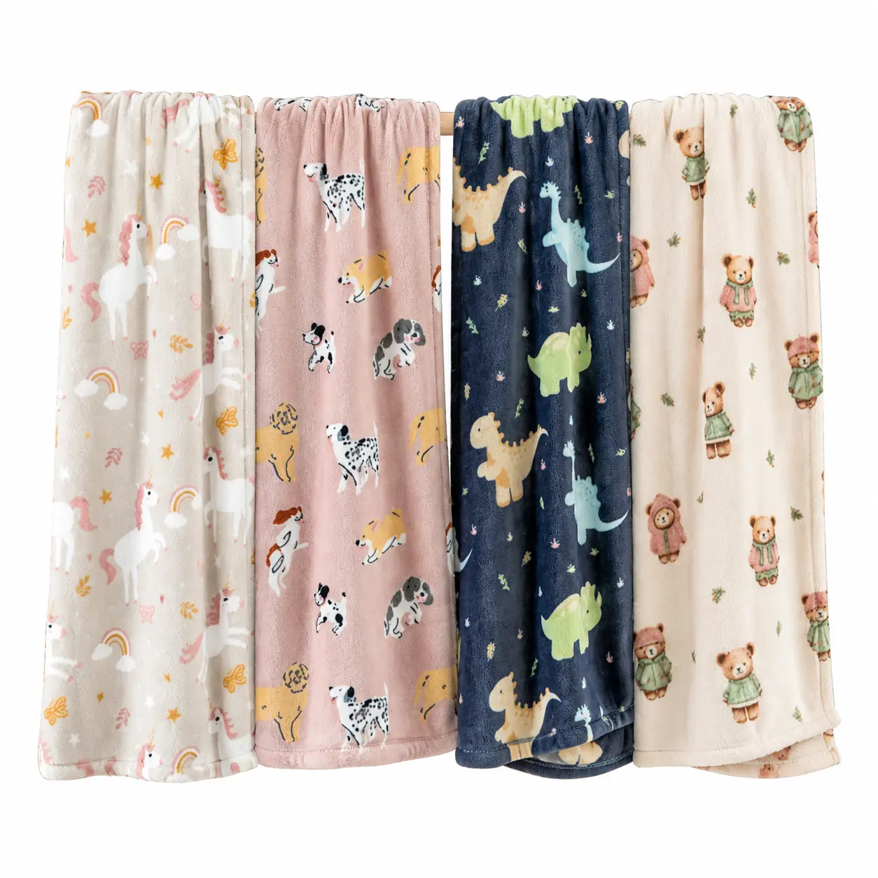 [Back to school]Cute Cartoon Animal Throw Blanket, Ultra Soft Plush Fleece Blanket for Couch Bed, Pet Friendly Lightweight Blanket 55x70Machine Washable