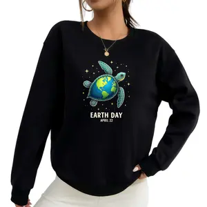 Save the Planet Long Sleeve – Earth Day 2026 Sea Turtle Art Sweatshirt