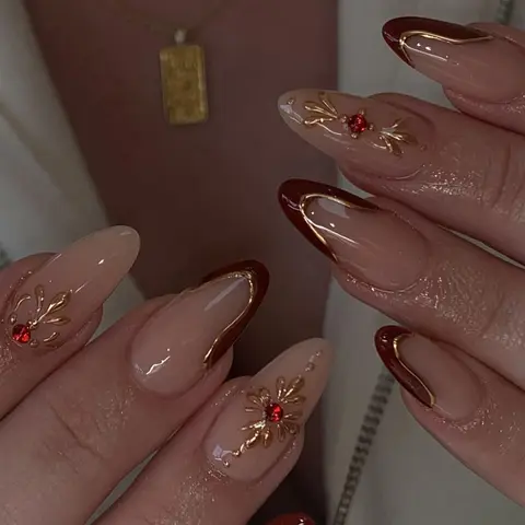 Flower Pattern Fake Nail, Floral Press on Nails, 24pcs/set Fashion Press on Nails with Tools, Elegant Stick on Nails Kit for Women & Girls DIY Nail Art