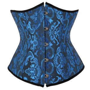 Women's Lace-Up Boned Corset Underbust Corsets for Women Black Corset Top Waist Trainer Fashion Bustier Plus Size Corset Halloween Costumes Party Outfit Womenswear Clothes Floral Design 9427-D2