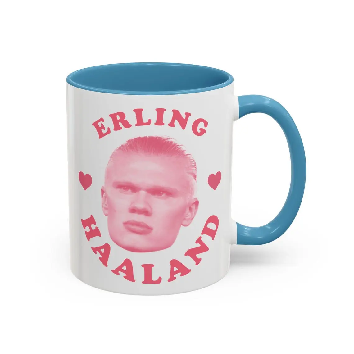 Pink Erling Haaland Mug, Erling Haaland Design Ceramic Mug 11-15OZ
