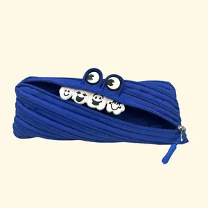 Funny Monster Zipper Pouch - Cute Multi-Purpose Storage Bag for Students & Adults Pencil Case Makeup Bag or Car Key Holder Unique Gift Idea