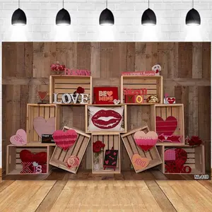 Photography Background "LOVE" Heart Decor Lip Elements Romantic Scene Proposal Wedding Photo Studio Backdrop