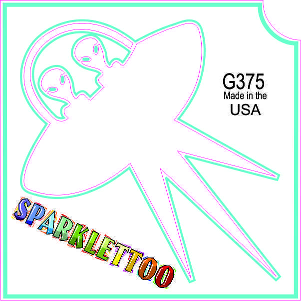 212 MAIN Men's Ruby Red Glitter Tattoo Stencil (G375-2) - 100-Pack 2-Ply Sheets, 1.5x2.3x2.3 in, Space Ship Design, FDA Safe, Sparkling Look, Costume & Special Occasion Accessories