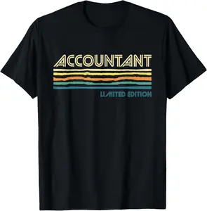Accountant Limited Edition - Auditor Tax Analyst Bookkeeper T-Shirt, Black Summer Gift Short Sleeve Adult Shirt, Pure Cotton Men's and Women's Tops Fabric Menswear