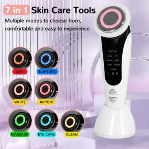 7-in-1 Home Facial Beauty Introducer With EMS Ion Color Light Skin Care Device Micro-current Rejuvenation Equipment
