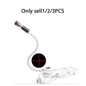 1/2/3 PCS Sewing Guide for Straight Stitching, Magnetic Positioning Quilting Light for Sewing Machine, 2026 USB Cross Hair/Pinpoint/Line Red Stitch Light Guide for Precise Stitching, Sewing Guide with Bendable Arm, Home Sewing Machine