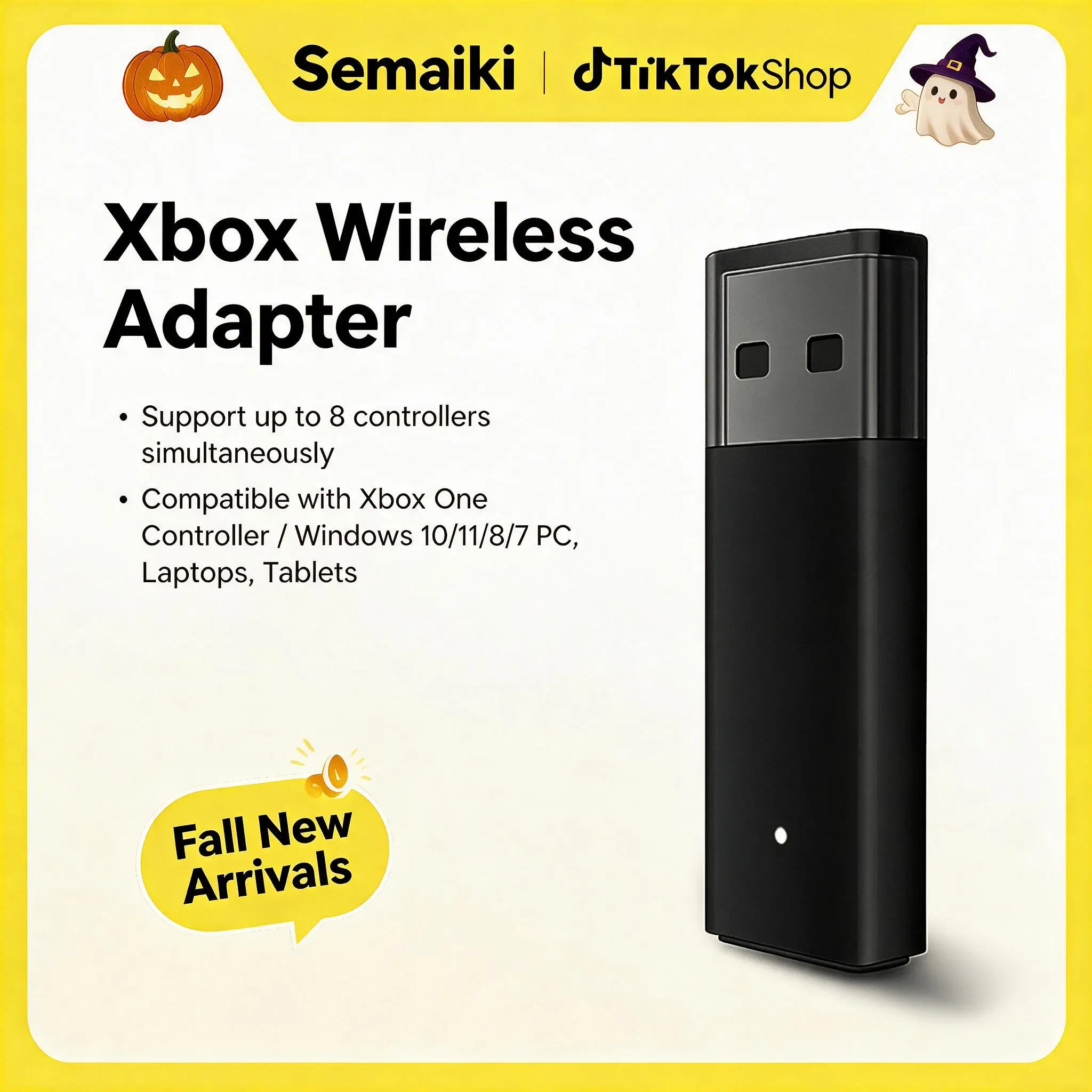 Wireless Adapter for PC & Xbox Controllers Gaming Accessories- Compatible with 1, 1 X|S, Elite, Series X|S