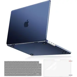 MOSISO Compatible with MacBook Pro 16 inch Case 2025 2024 2023 2022 2021 M4 M3 M2 M1 A3403 A3186 A2991 A2780 A2485, Slim Natural Original Color Hard Shell&Keyboard Skin&Screen Film,Midnight Blue
