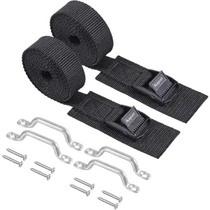 Battery Tie Down Strap Kit-48” for RV Battery, Gas Fuel Tank & Accessories, with Small Stainless Steel Bracket and Screws