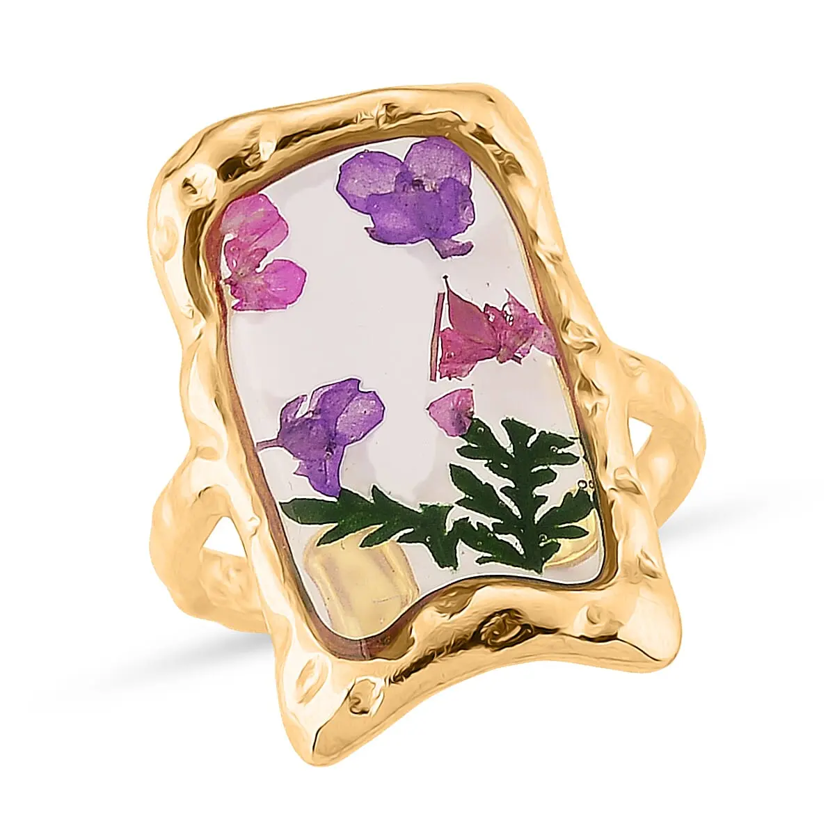 Resin Ring (Adjustable) in ION Plated YG Stainless Steel