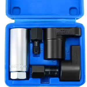 5 count  Sensor Socket, Automotive  Sensor Socket Set, Automotive O2  Sensor Socket Offset Wrench Remover Tool and Thread Chaser Tool, Blue