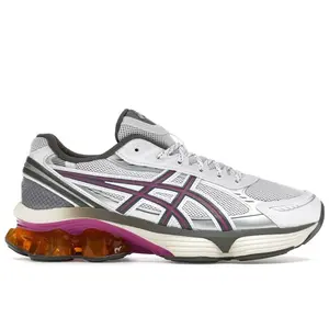 ASICS Gel-Kinetic Fluent White Truffle Grey Men's Running Shoes Performance Sneakers Gel Cushioning System Lightweight Breathable Athletic Footwear Comfortable Supportive Daily Trainer Streetwear Lifestyle Shoes Durable Grip Outsole