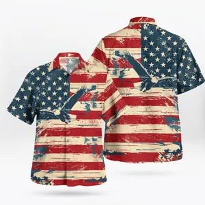 Retro American Flag Button-up USA Energy – Limited Hawaiian Shirt