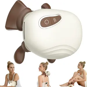 Cordless Neck Massager Finger Pressure with Heat, Lightweight Bionic Hand Deep Kneading Neck Shoulder Tissue Massager,  Shiatsu Back Massager Trapezius Muscle Relaxer, Perfect Christmas Gift, Portable neck relaxer