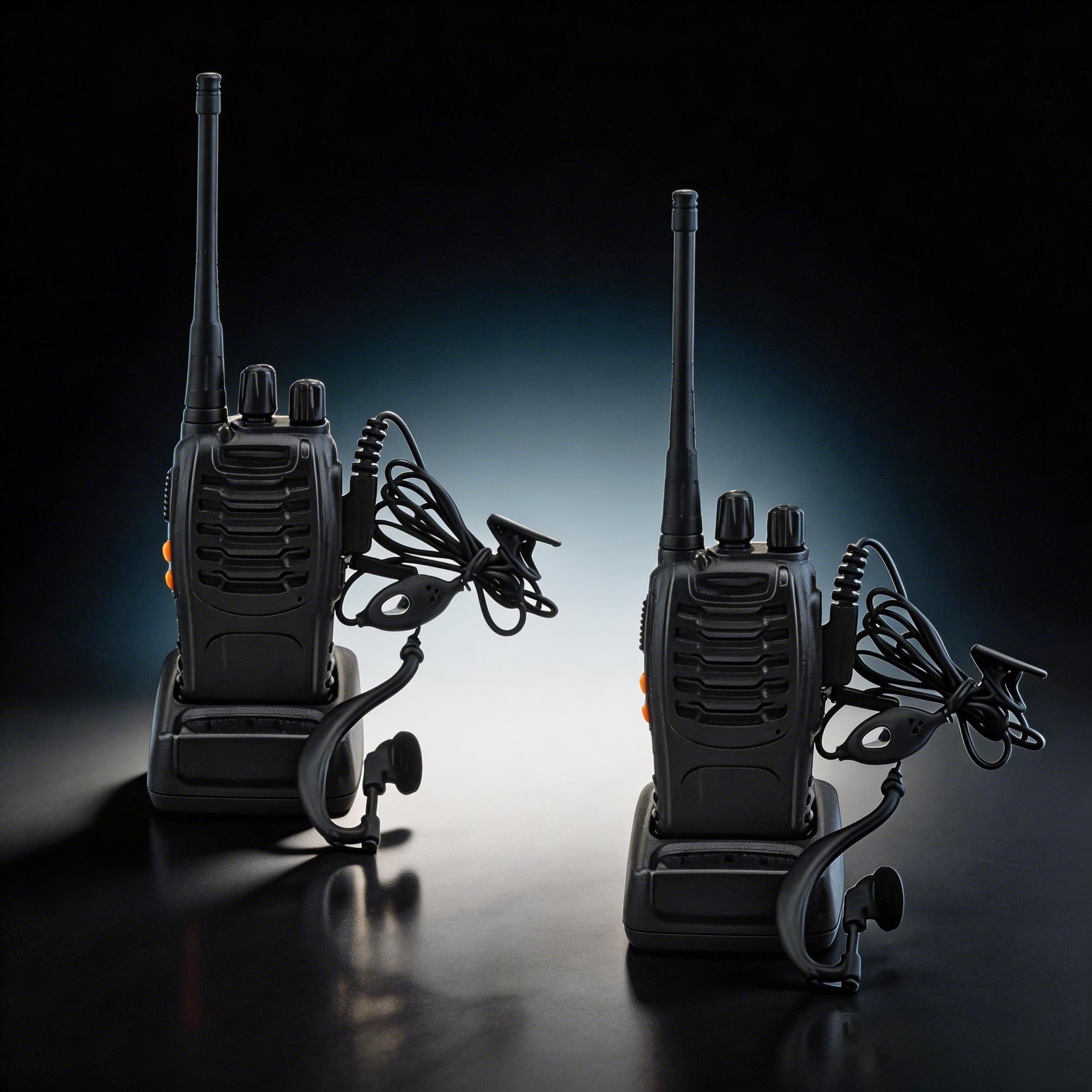 2pcs/lot Walkie talkie UHF Two way radio  UHF 400-470MHz 16CH Portable Transceiver with Earpiece