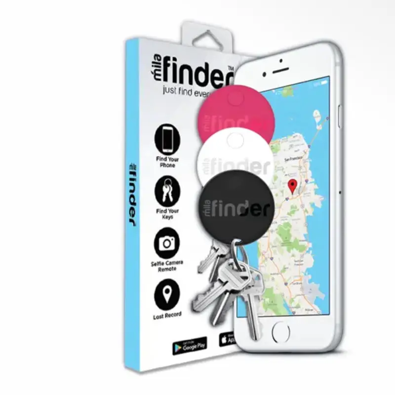 Anti-Loss Smart GPS Tracker with Built-in GPS, Bluetooth, Tracking Detector & Reminders for Car Keys, Wallets, Luggage