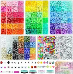 3500 Pcs Pony Beads 96 Colors 6x9mm Kandi Rave Beads with 800 Letter Beads – Arts & Crafts Kit for Kids & Adults