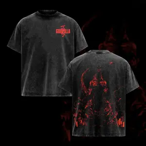 Shin Godzilla Acid Washed Vintage Graphic Tee Unisex Cotton Top Retro Series Inspired Design Casual Streetwear Fashion Shirt For Men Women Godzilla Fans