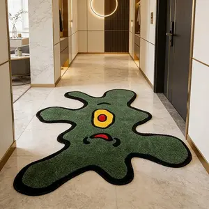 Funny One-Eye Monster Carpet, Creative Street Art Rug, Stain Resistant Rug for Living Room, Bedroom, Hotel, Apartment, Gaming Room, Gift Idea, Indoor Area Rugs