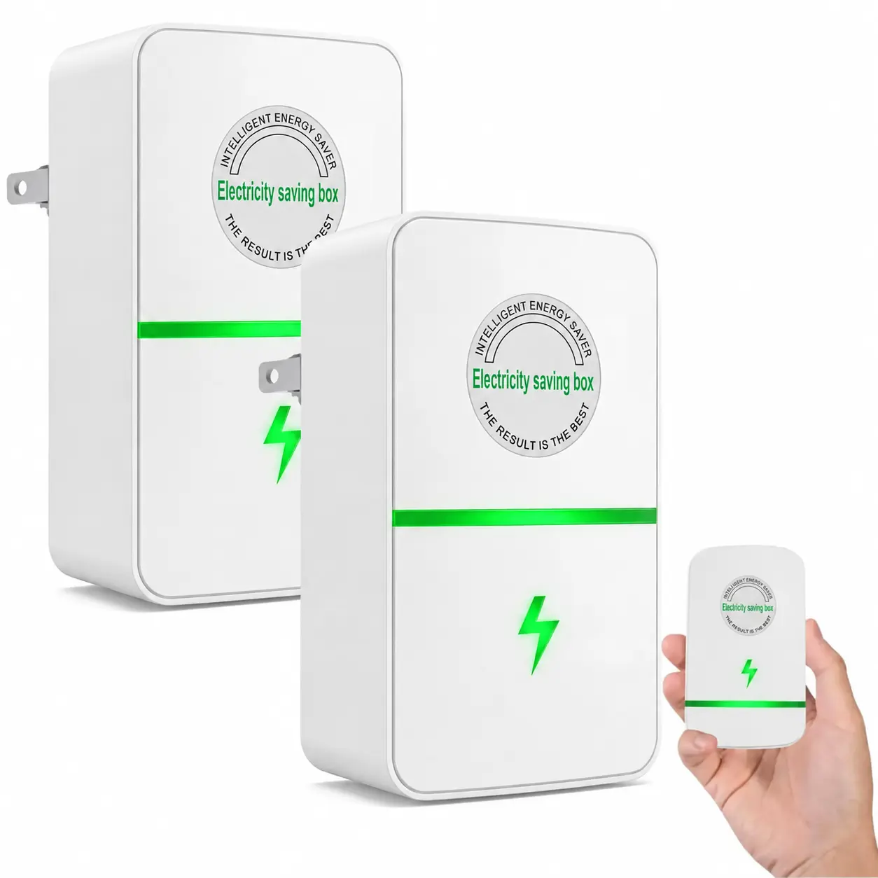 2/4 Pack 2026 Updated Plug-In Power Box Energy Saver – US Plug, 90–250V Input, Electricity Saving Device for Home & Office