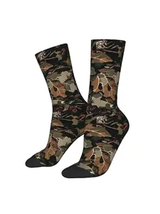 BIIHUDU Fun Camouflage Printed Tube Socks for Teens and Adults Casual AllOver Print Knit Socks Breathable and Stretchy Ideal Holiday Gift MenS Everyday Wear Menswear Hand Wash or Dry Clean