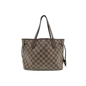 Pre-owned Louis Vuitton canvas Shoulder Bags Damier Ebene Neverfull PM Tote Bag(2260002678890)