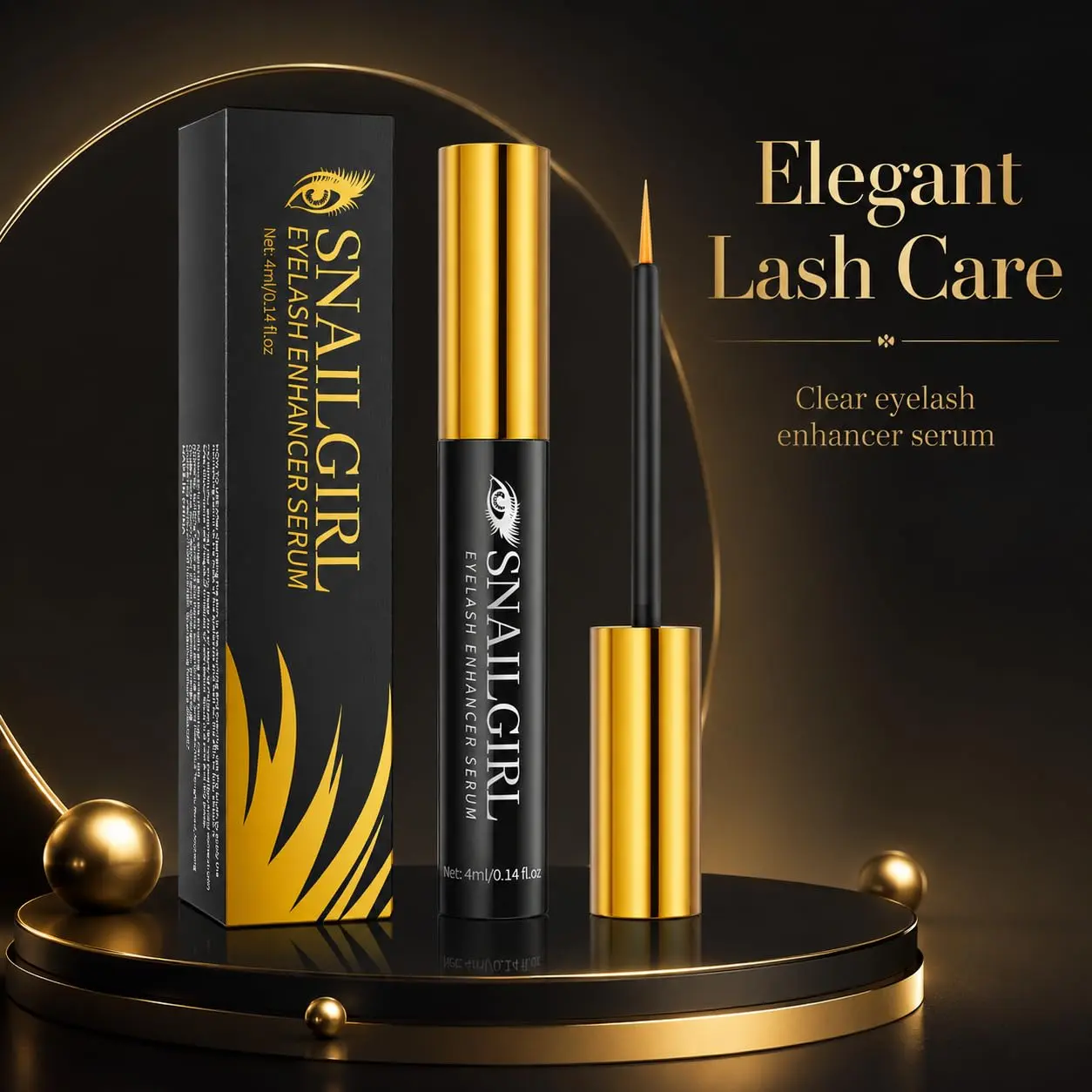 Essential Lash Serum, Lash Eyelash Serum, Longer Looking Eyelashes, Advanced Lash Enhancing Treatment with Biotin & Amino Acids for Natural Lashes & Lash Extensions, Easy Application, Vegan & Cruelty-Free