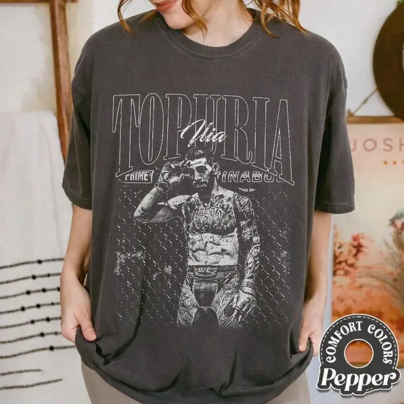 Ilia Topuria Vintage Bootleg 90s Styles Shirt, Graphic Comfort Colors Style