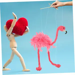 Room Decor Mini Resin Flamingo Cute Figurine Ornaments Small Flamingo  Home Decorations Garden Lawn Flamingo Christmas Flamingo Marionette Puppet,Marionettes String Puppets Plush Parent-Child Interactive Puppet Bird Puppet Strings Marionplush bunny