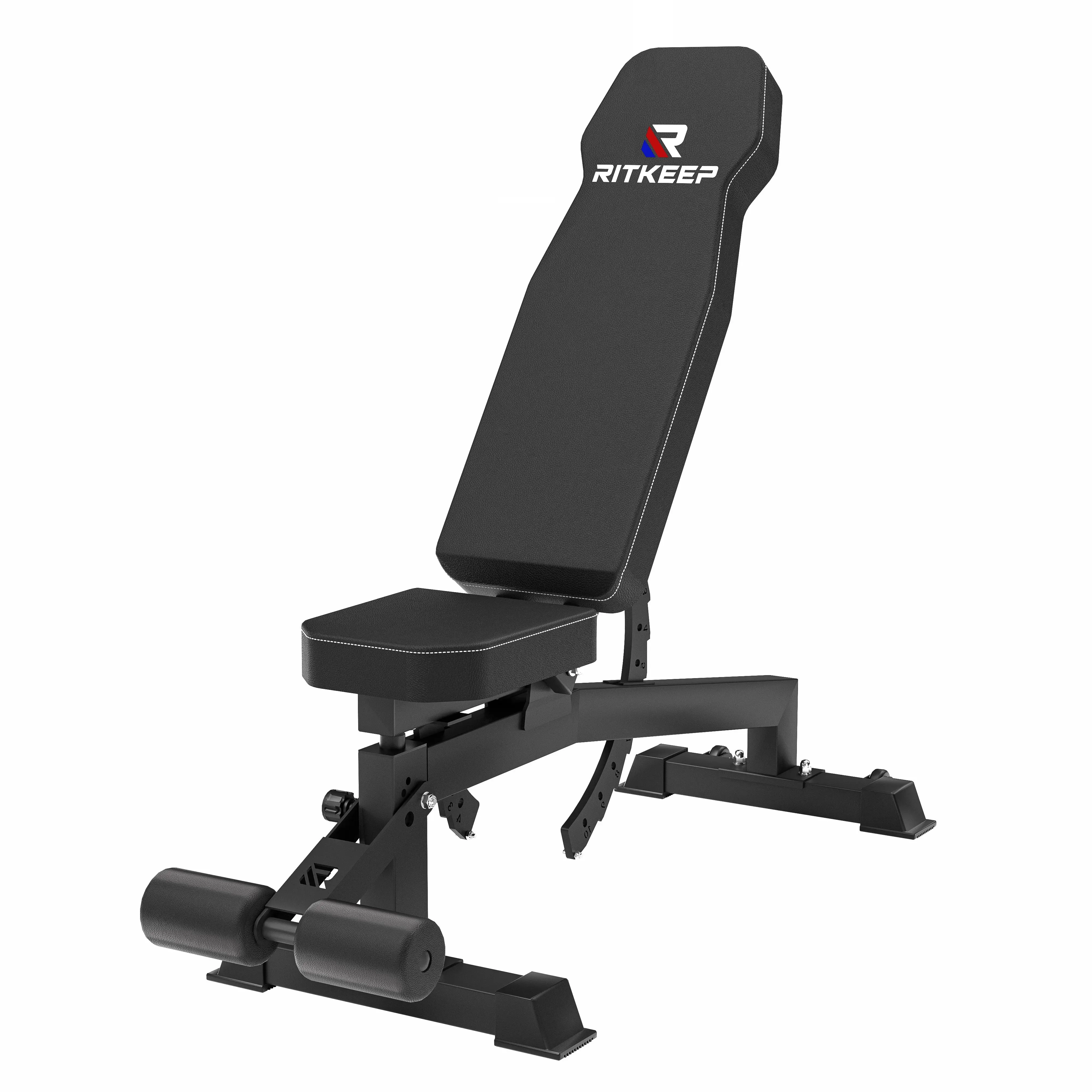 RitKeep RAB-2000 Adjustable Weight Bench for Home Gym, 1200 lb Capacity, 32 Positions, Heavy-Duty Steel Frame, Includes Leg Attachment