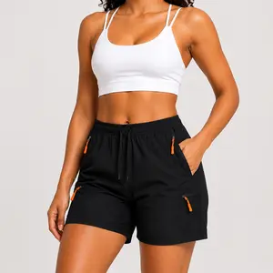 BAMIX Women's High Waist Relaxed Fit 4-Pocket 4-Way Stretch 2026 Hiking Cargo Shorts, S-3XL, Athletic Sportswear for Workouts & Casual Summer Outdoor Use