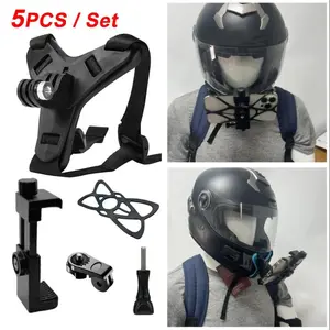 Motorcycle Helmet Strap Mount Phone Stand Holder Phone Mounted For GoPro Hero 12 11 Insta360 X4 Action Sports Camera mobile phone Accessories Phone Holders