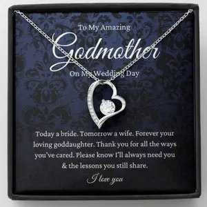 Godmother Necklace, Godmother Of The Bride Necklace Gift From Goddaughter, Wedding Gift From Bride