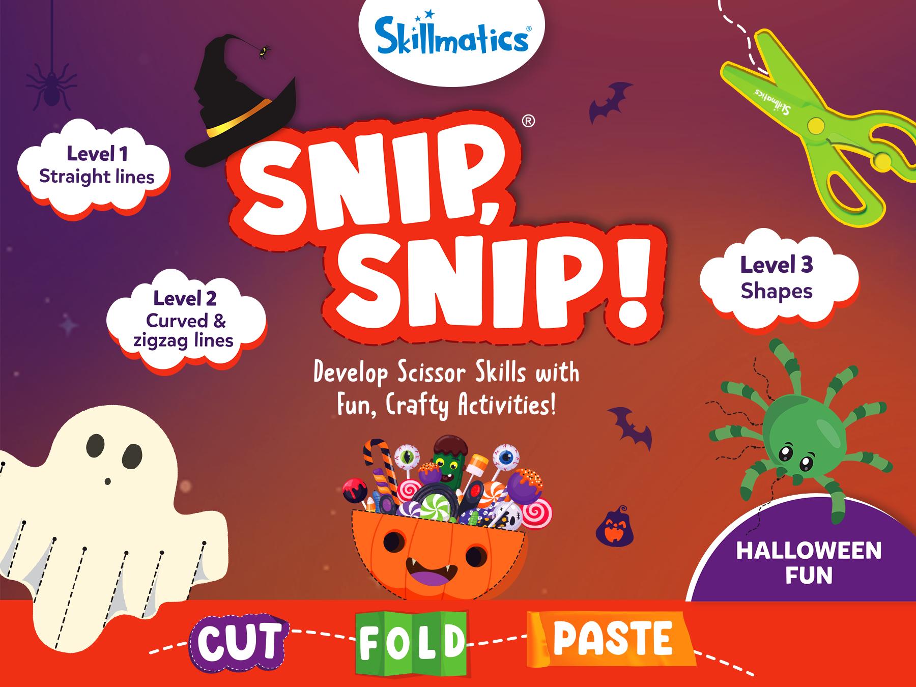 Skillmatics Snip, Snip - Art & Craft Activity, Practice Scissor Skills, Craft Kits, Gifts for Toddlers, Girls & Boys Ages 3 to 7 paper crafts