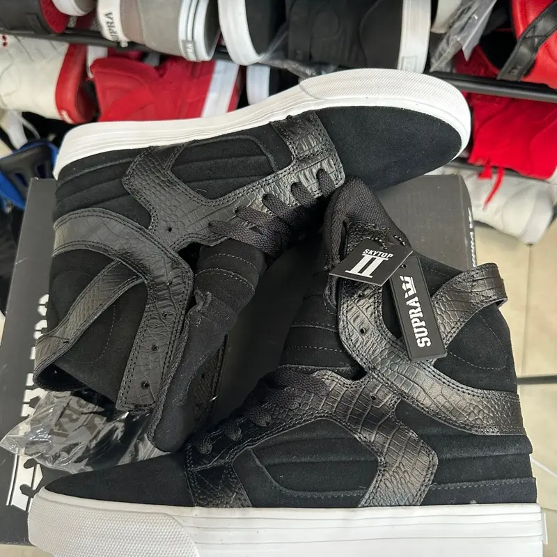 Supra Skytop 2 Men's High Top Skateboard Shoes Crocodile Print X Supra Skytop 2 Men's High Top Skateboard Shoes Crocodile Print X