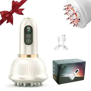 Professional Handheld Heat & Vibration Massage Device - Rechargeable Muscle Relaxation Tool for Neck, Back, Portable White Gift for Daily Personal Care, Heat Massage Devices, Vibration Massage Devices