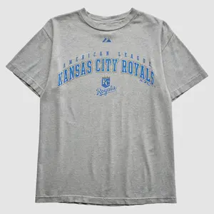 Kansas City Royals Majestic 2000s T-Shirt - Heather Gray - S