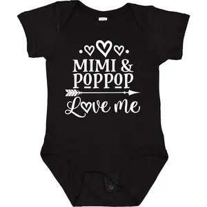 Mimi and PopPop Love Me Outfit Baby Bodysuit For Boys and Girls