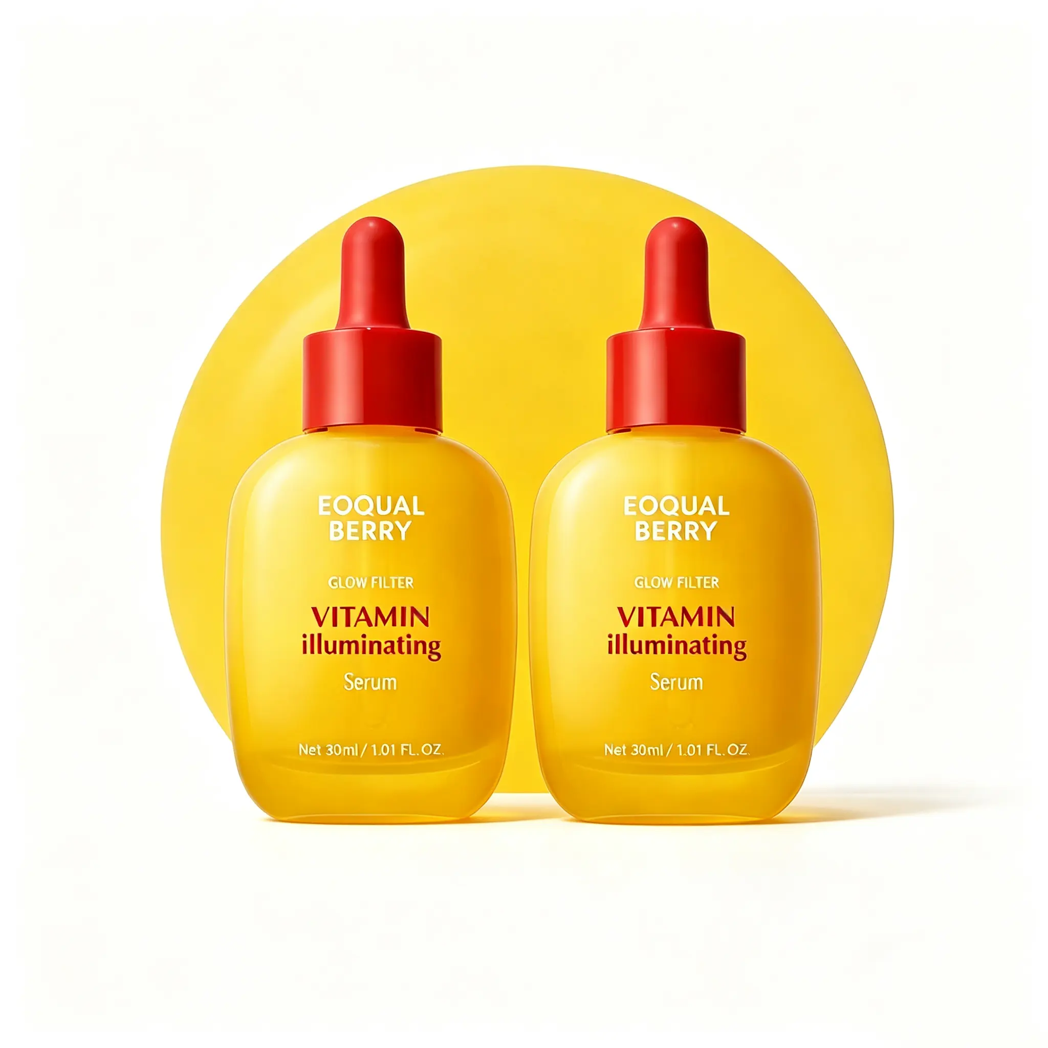 2PCSEQQUALBERRY Vitamin Illuminating Serum -BrighteningVitamin C Serum with NiacinamideIStrengthensskin barrierl Hydrates using Ceramide