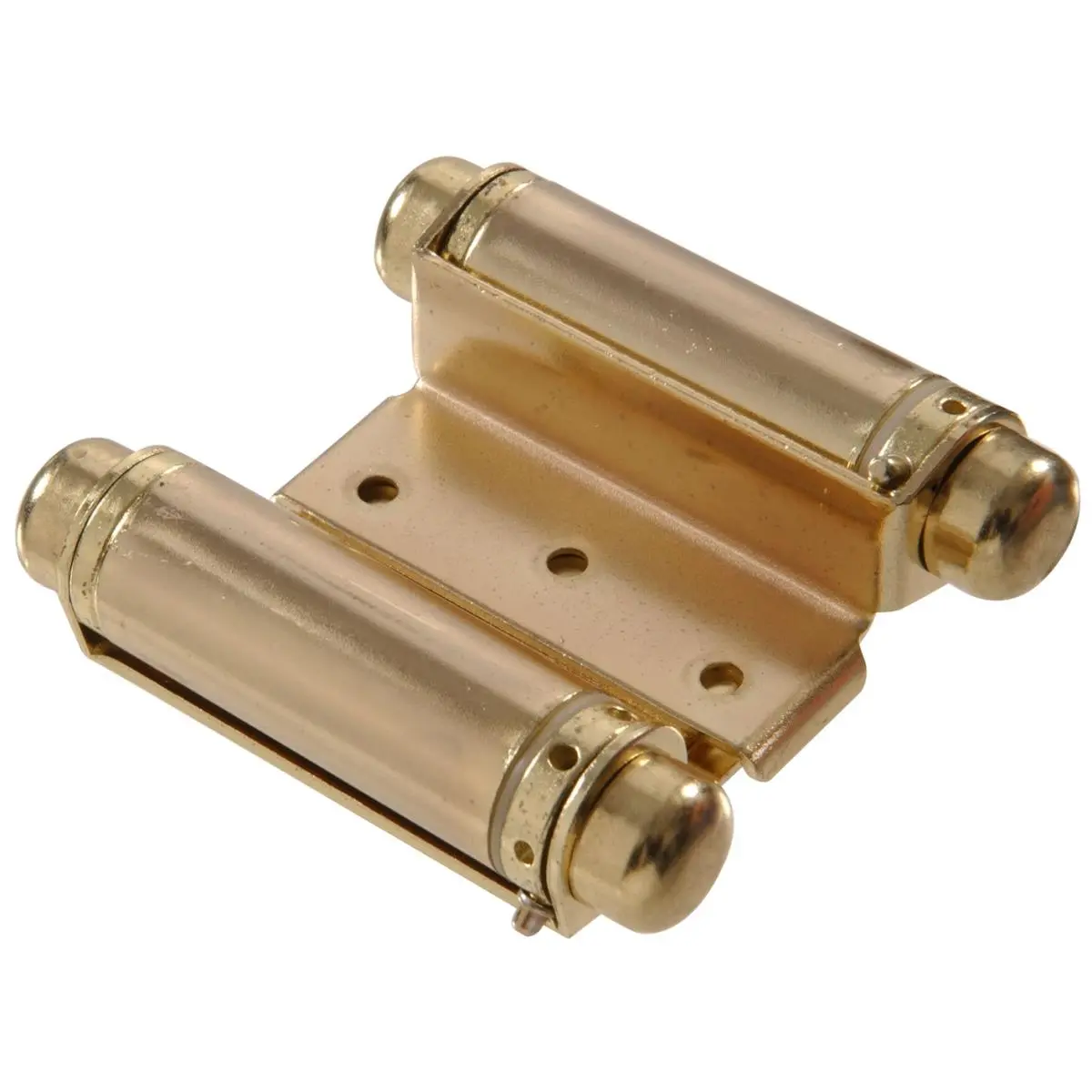 212 MAIN Hillman Group 3 in. Double-Action Spring Hinges, Satin Brass with Brass Finish, Carded Pack