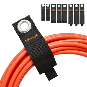【Father's Day gift】VEVOR Extension Cord Straps, 8-Pack Cable Holder Organizer, Heavy-Duty Extension Cord Hanger for Garage Organization and Storage, 52.9lbs Weight Capacity Storage Strap, Stocking Stuffer for Dad & Mom